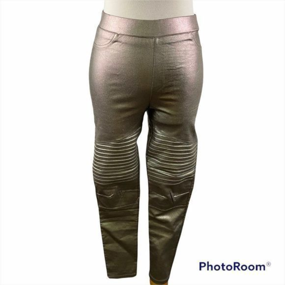 NWT OOBERSWANK Rose Gold Metallic‎ Leggings (S)